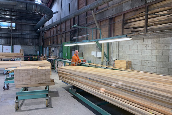 photo of lumber in sawmill